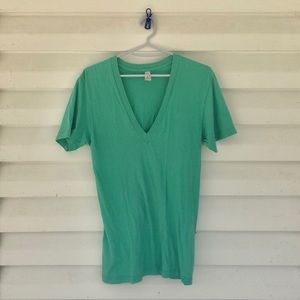 American Apparel unisex deep v-neck summer tee